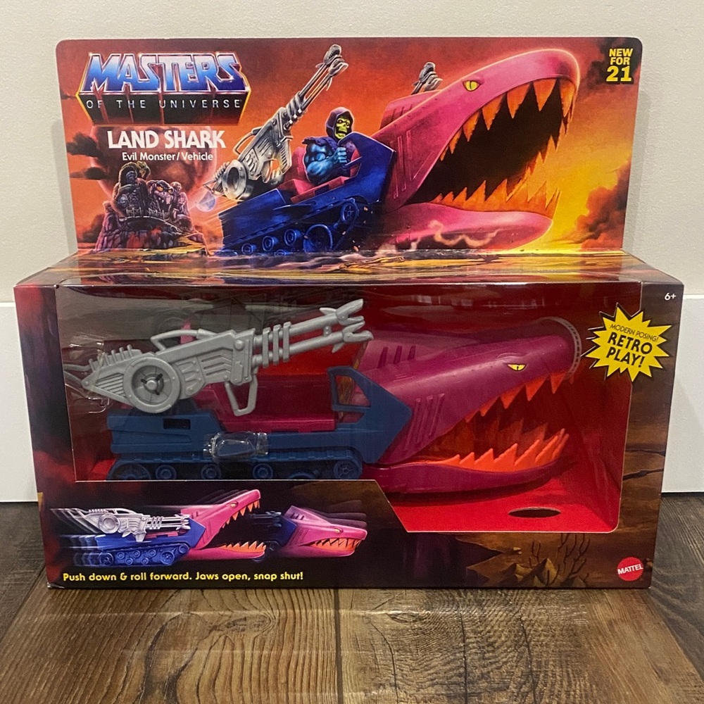 Brand New Mattel Masters of the Universe Land Shark - Pink and Blue